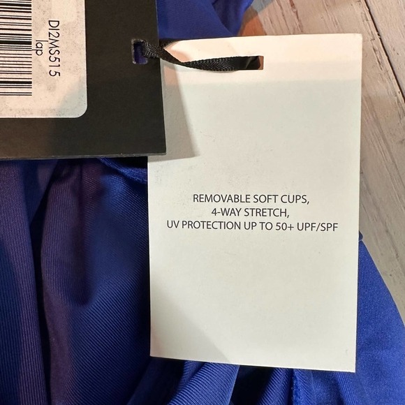 DKNY LAPIS Peek-a-Boo Twist One-Piece Swimsuit Size 18 - Picture 8 of 9